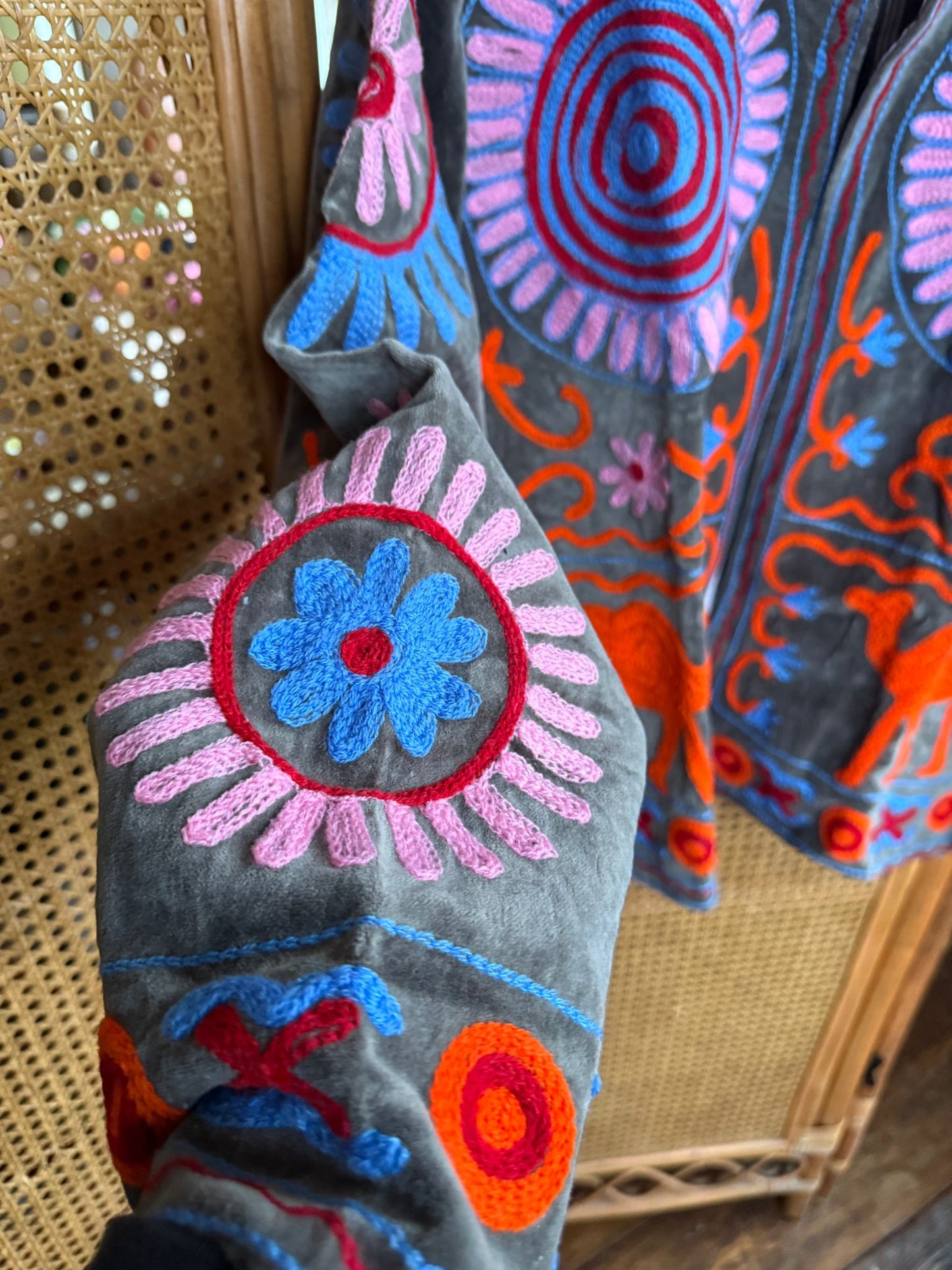 Velvet Indian Jacket Luxury Handcrafted Velvet Jacket Camel