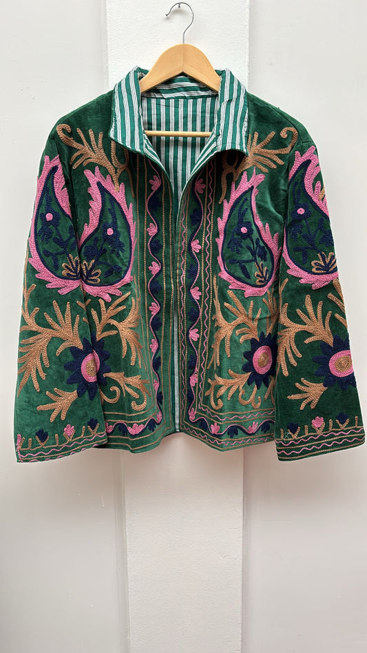 Velvet Indian Jacket  Luxury Handcrafted Velvet Jacket