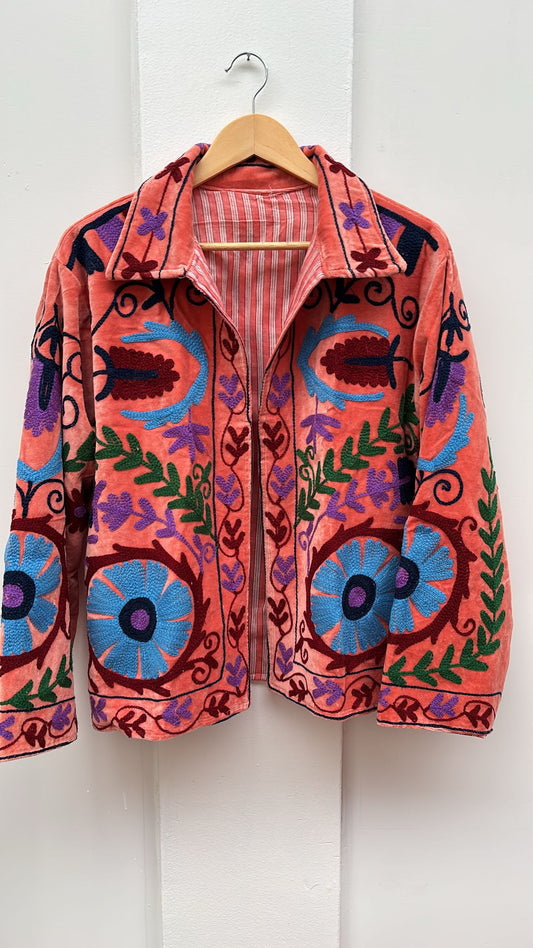 Velvet Indian Jacket  Luxury Handcrafted Velvet Jacket