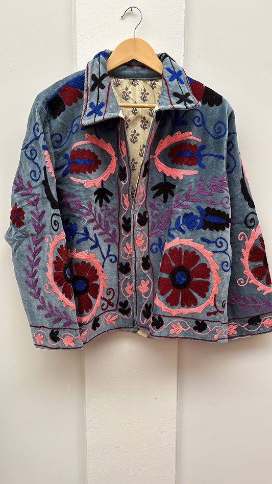 Velvet Indian Jacket  Luxury Handcrafted Velvet Jacket