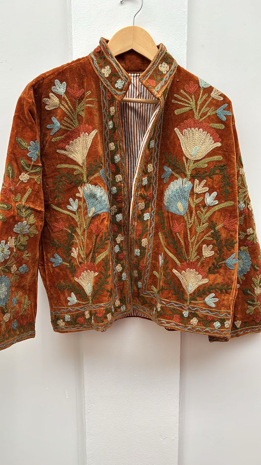 Velvet Indian Jacket  Luxury Handcrafted Velvet Jacket