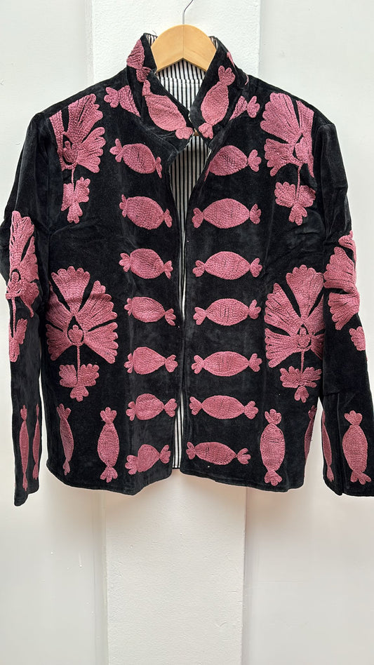 Velvet Indian Jacket  Luxury Handcrafted Velvet Jacket