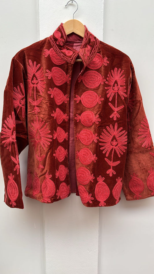 Velvet Indian Jacket  Luxury Handcrafted Velvet Jacket