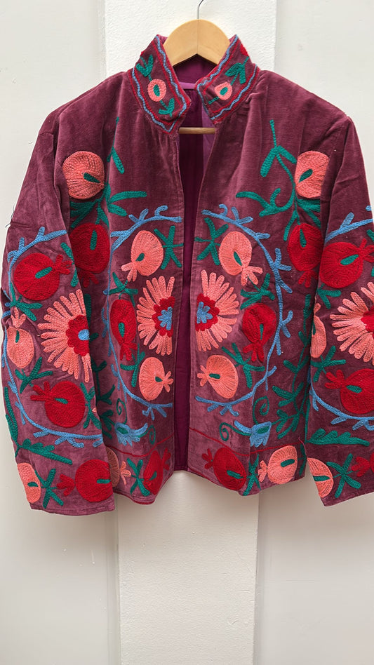 Velvet Indian Jacket  Luxury Handcrafted Velvet Jacket
