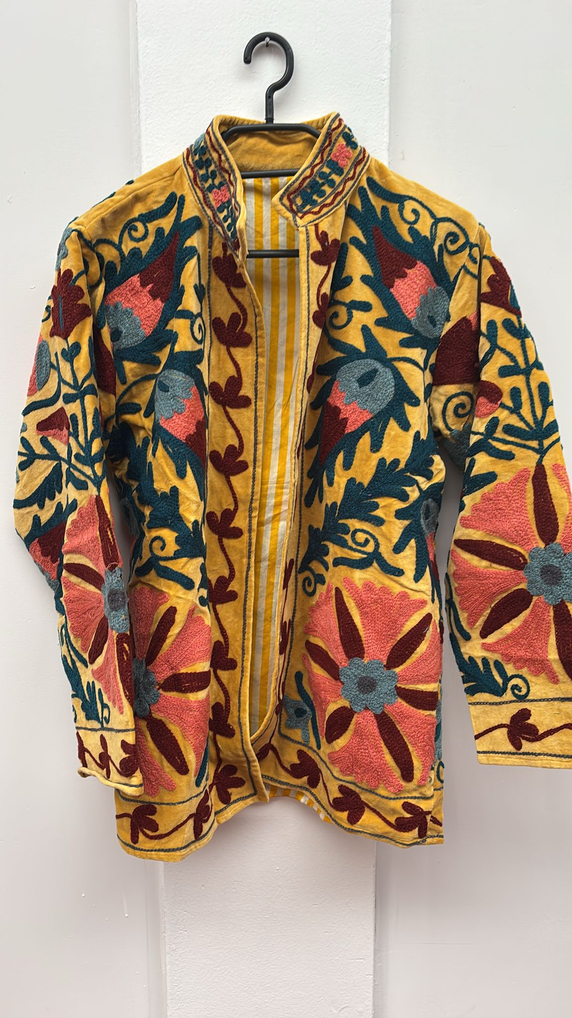 Velvet Indian Jacket  Luxury Handcrafted Velvet Jacket EXTRA LONG