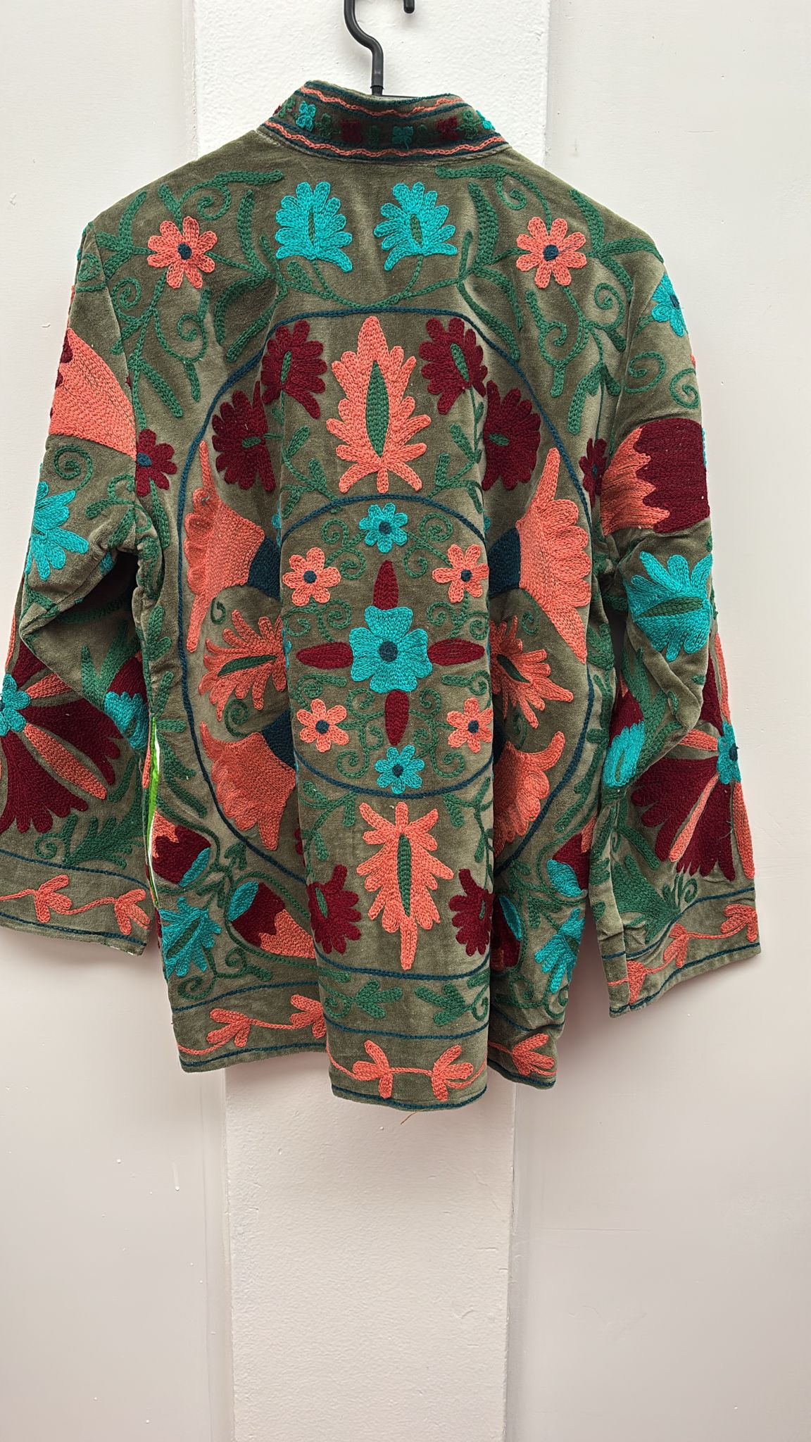 Velvet Indian Jacket  Luxury Handcrafted Velvet Jacket EXTRA LONG