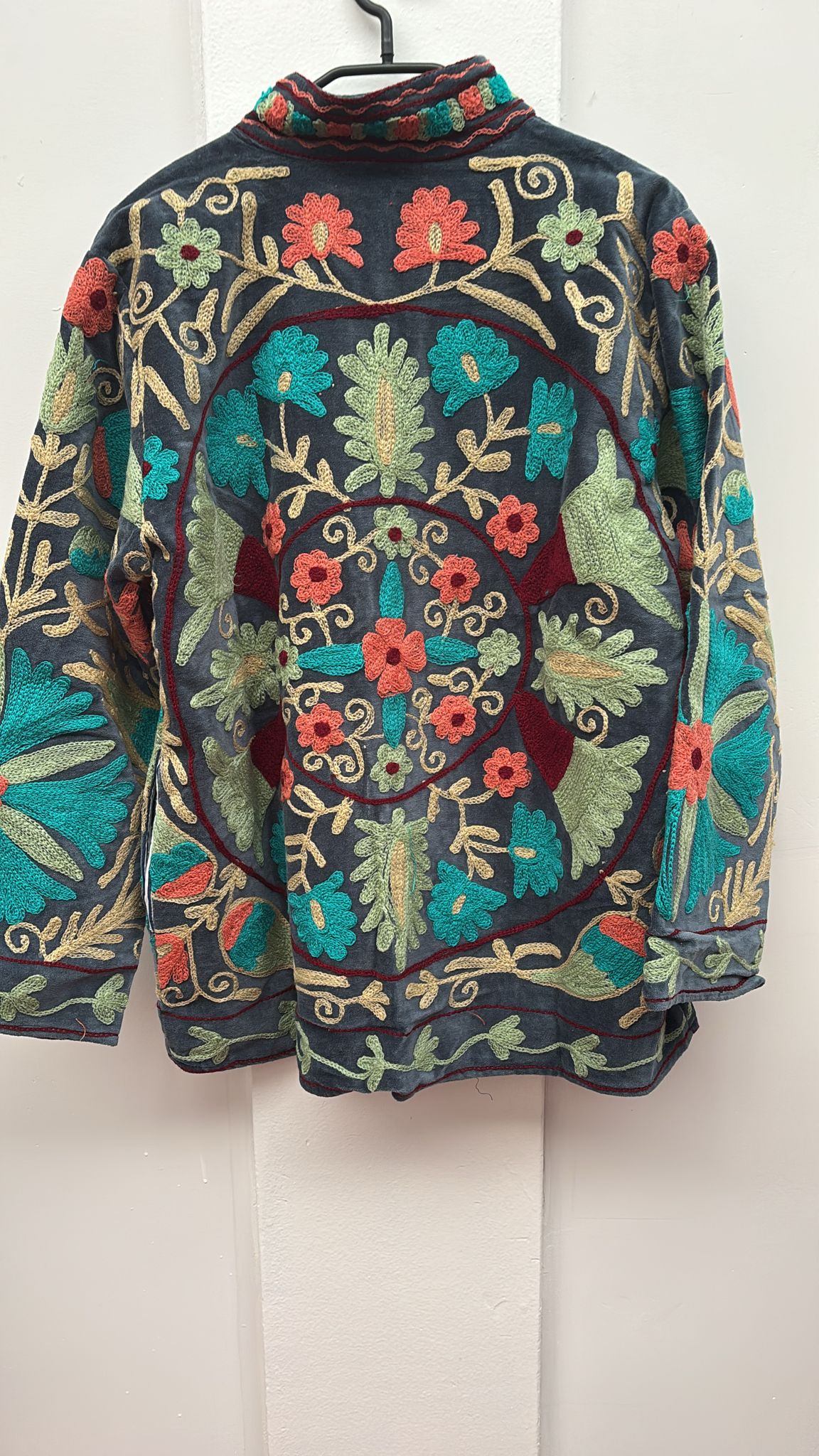 Velvet Indian Jacket  Luxury Handcrafted Velvet Jacket EXTRA LONG