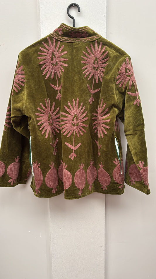 Velvet Indian Jacket  Luxury Handcrafted Velvet Jacket