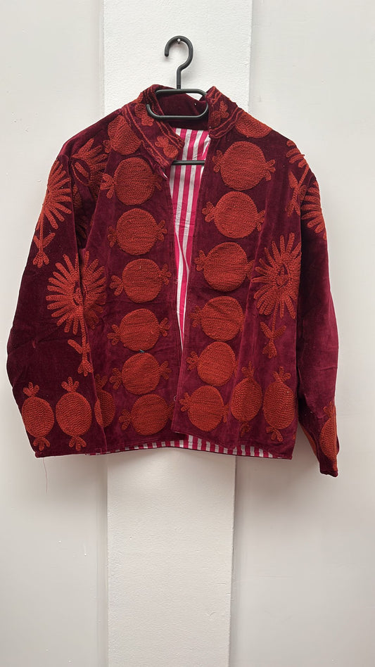 Velvet Indian Jacket  Luxury Handcrafted Velvet Jacket