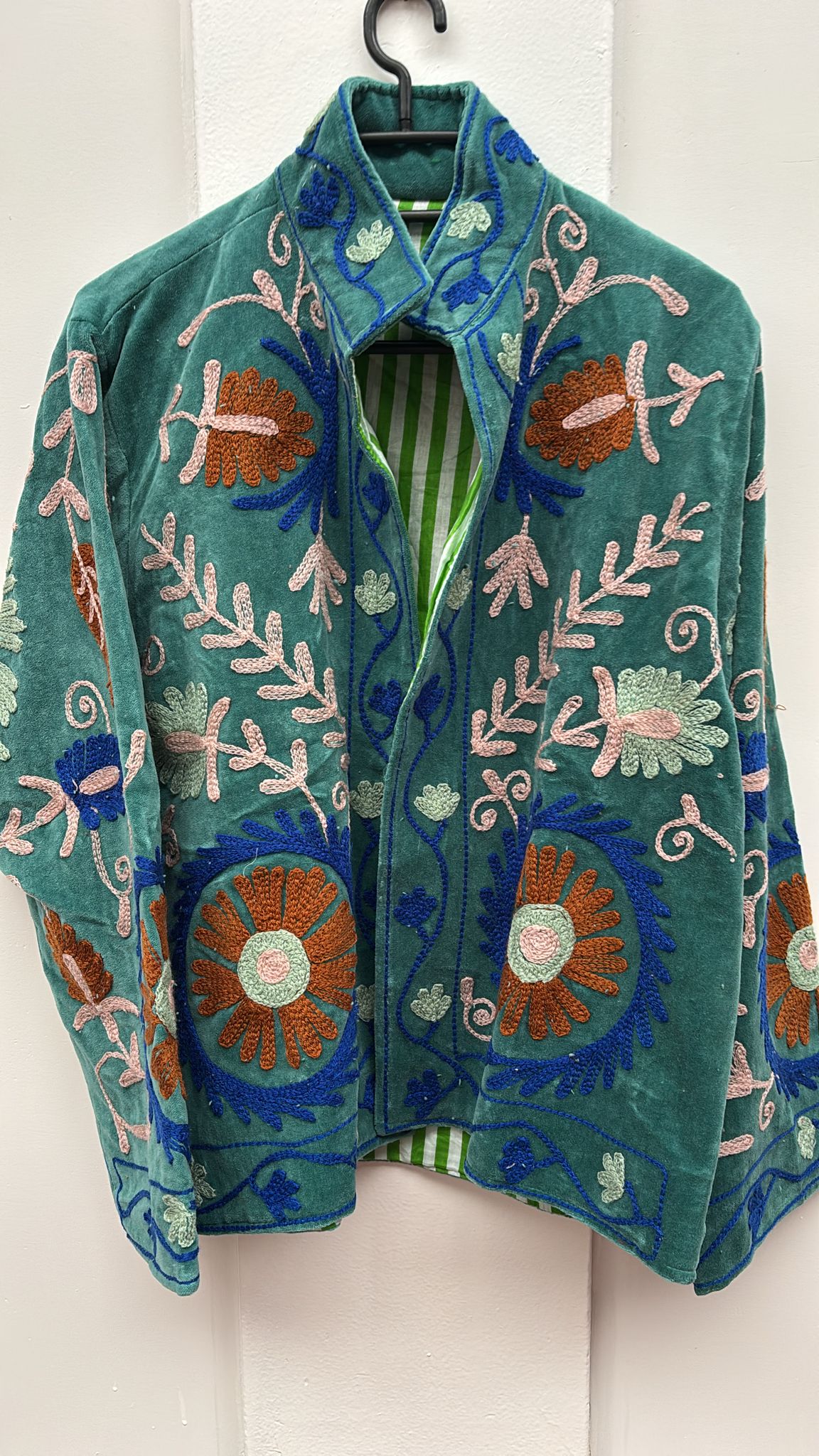 Velvet Indian Jacket  Luxury Handcrafted Velvet Jacket EXTRA LONG