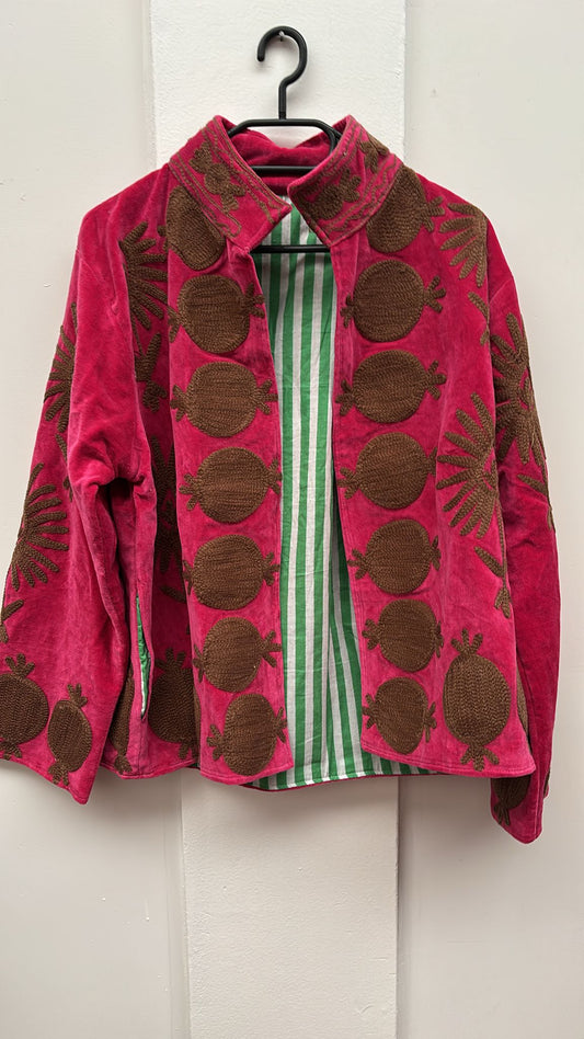 Velvet Indian Jacket  Luxury Handcrafted Velvet Jacket