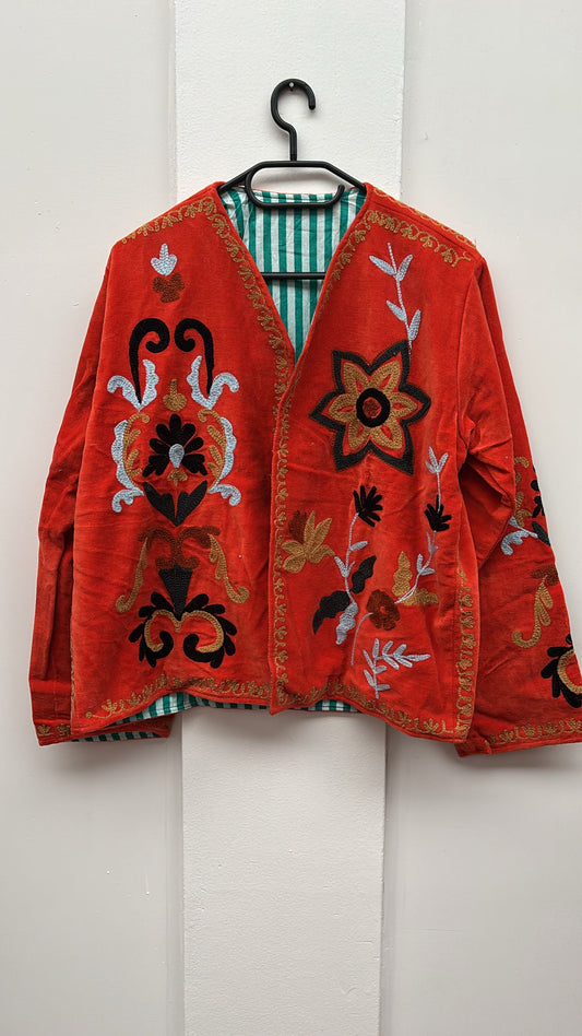 Velvet Indian Jacket  Luxury Handcrafted Velvet Jacket