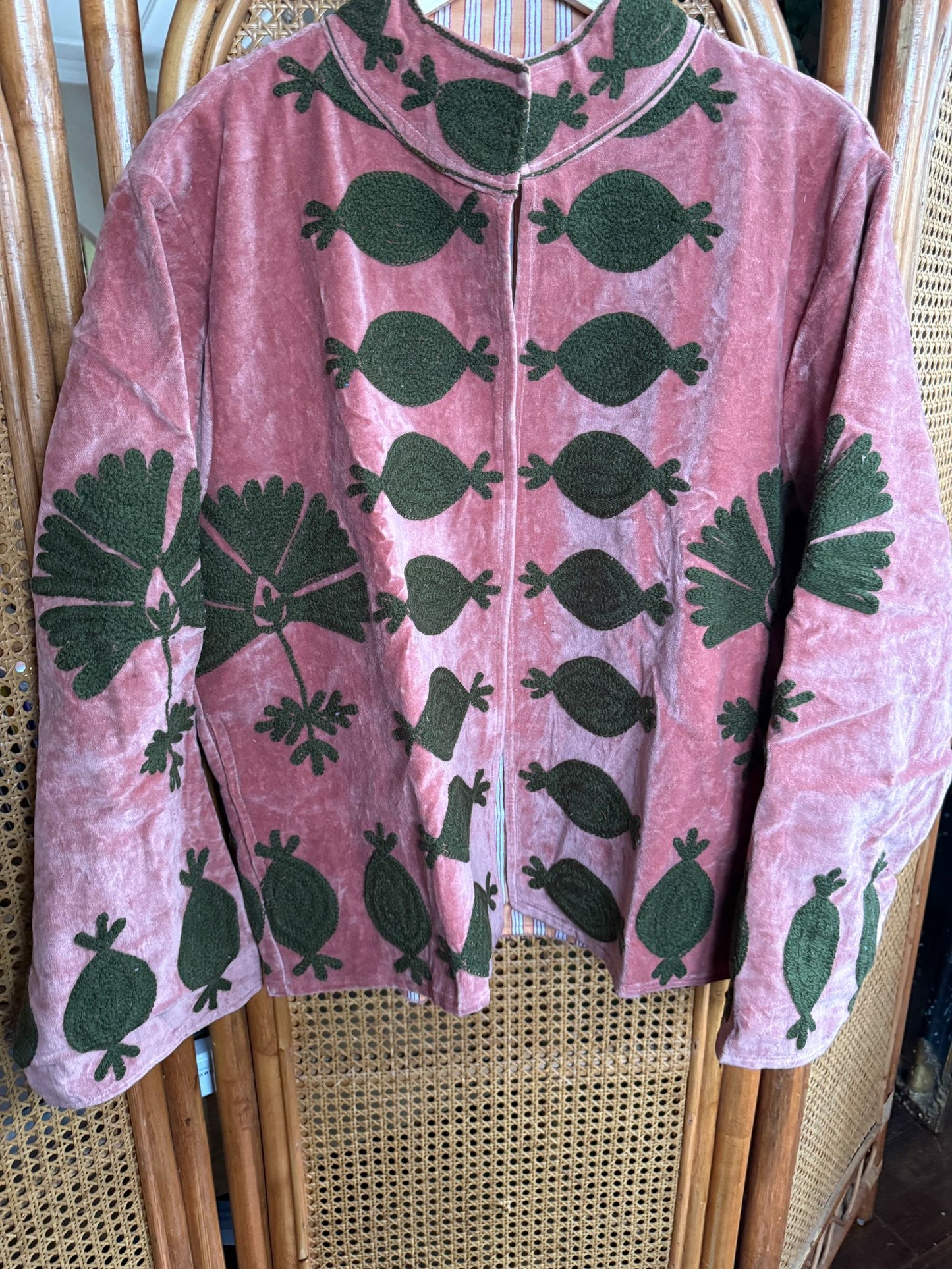 Velvet Indian Jacket  Luxury Handcrafted Velvet Jacket