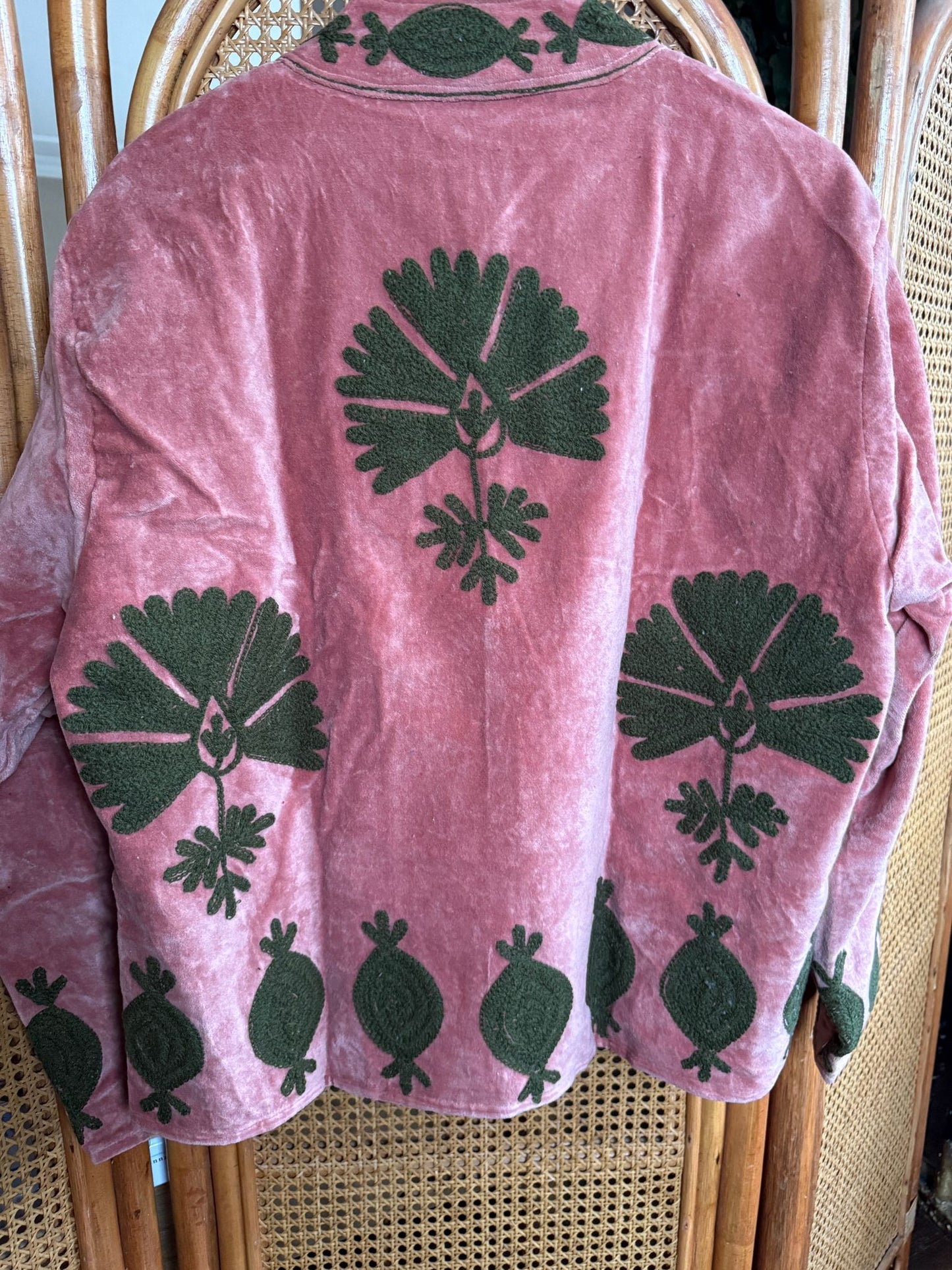 Velvet Indian Jacket  Luxury Handcrafted Velvet Jacket