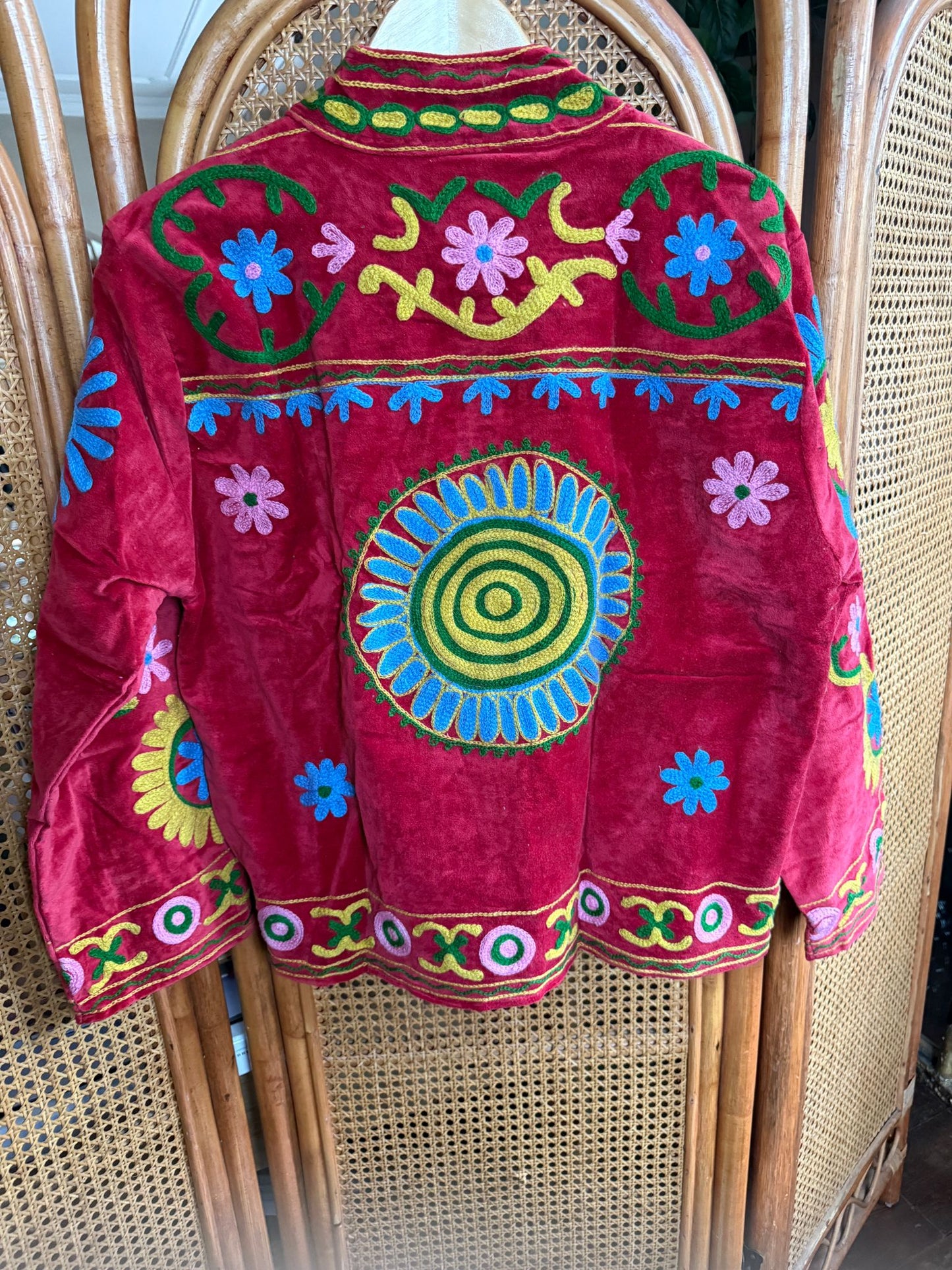 Velvet Indian Jacket  Luxury Handcrafted Velvet Jacket Camel