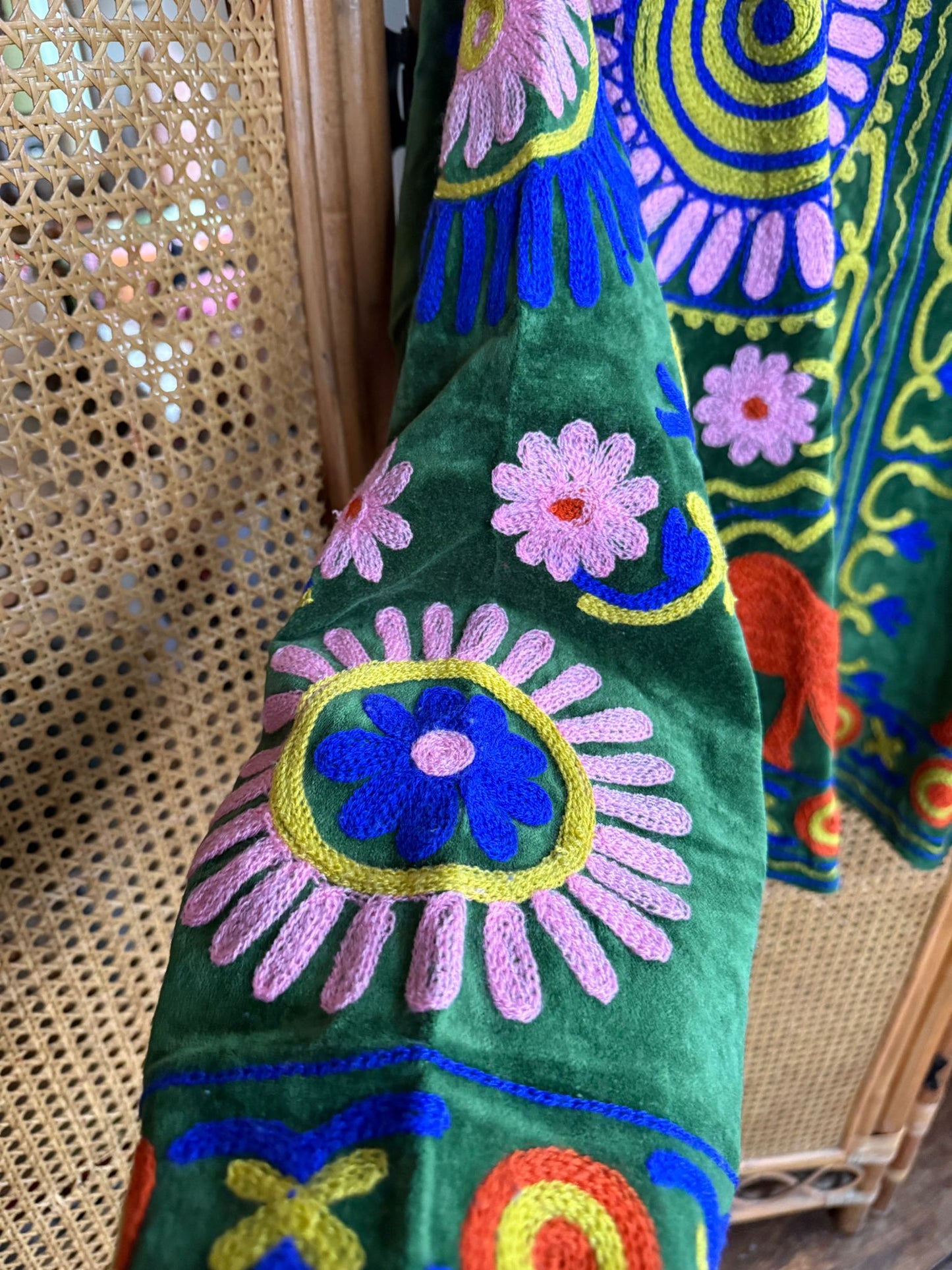 Velvet Indian Jacket  Luxury Handcrafted Velvet Jacket Camel