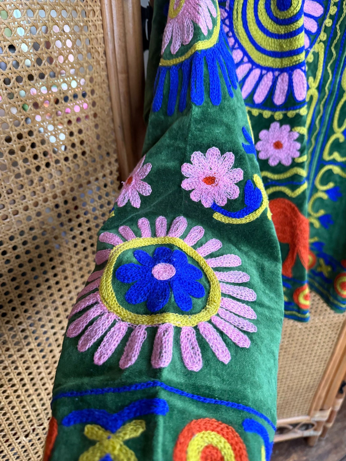 Velvet Indian Jacket  Luxury Handcrafted Velvet Jacket Camel