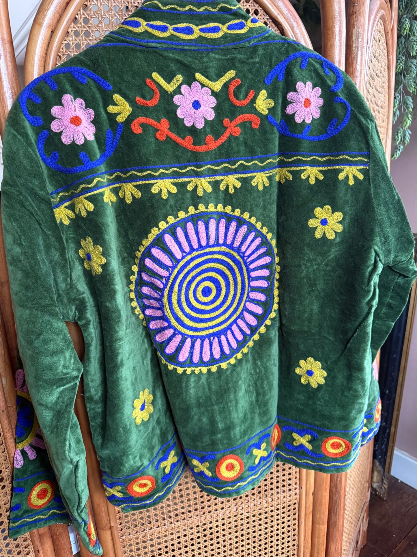 Velvet Indian Jacket  Luxury Handcrafted Velvet Jacket Camel