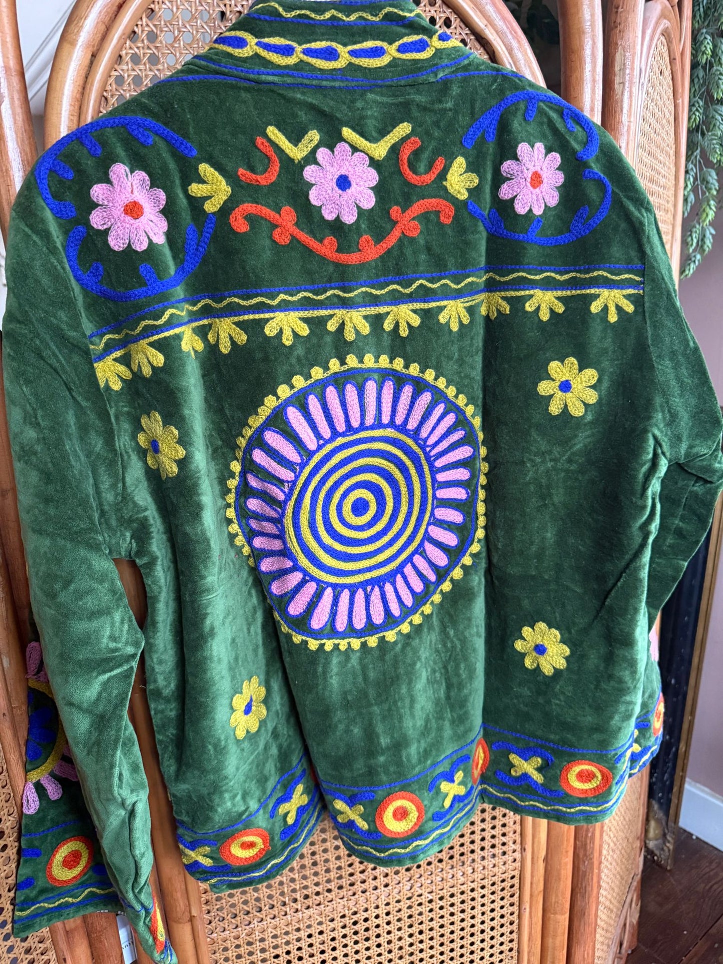 Velvet Indian Jacket  Luxury Handcrafted Velvet Jacket Camel